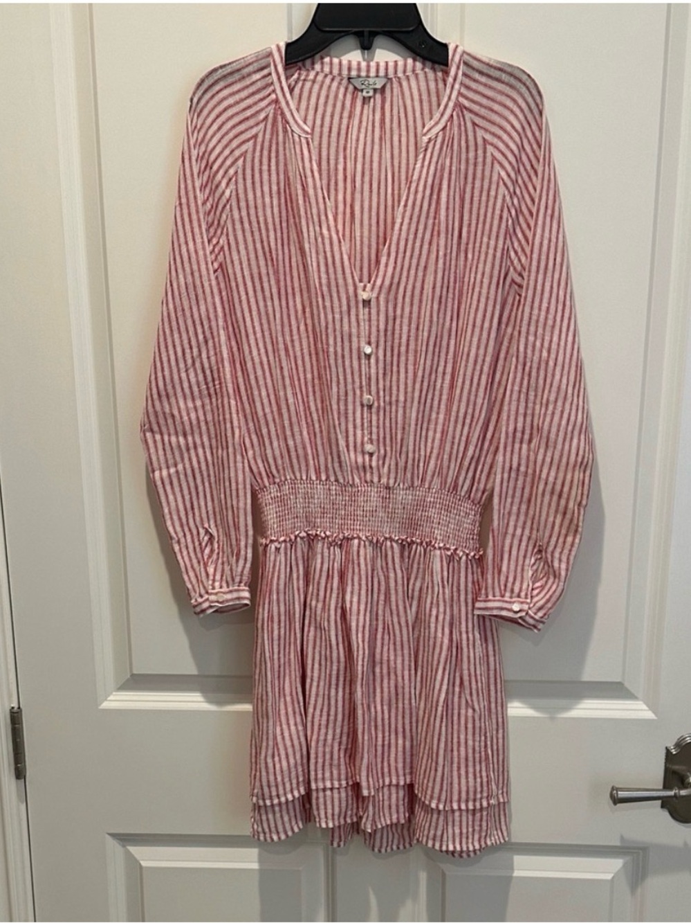 Rails Red and White Striped Casual Dress